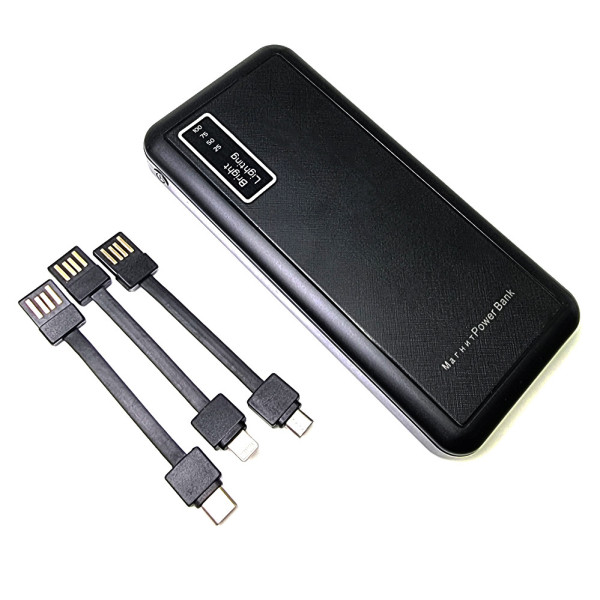 Аккумулятор внешний 10000 mah универсальный Портативное зарядное power bank 3 в1 МАГНИТ 3в1+фонарик павер банк