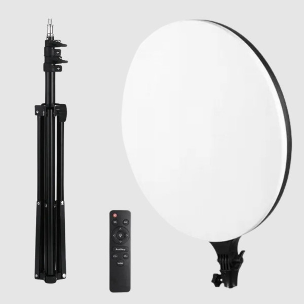 Круглая светодиодная лампа 45см с пультом и штативом 2м LED Fill Light PF-45 видеосвет для блогера визажиста Круглая светодиодная лампа 45см с пультом и штативом 2м LED Fill Light PF-45 видеосвет для блогера визажиста