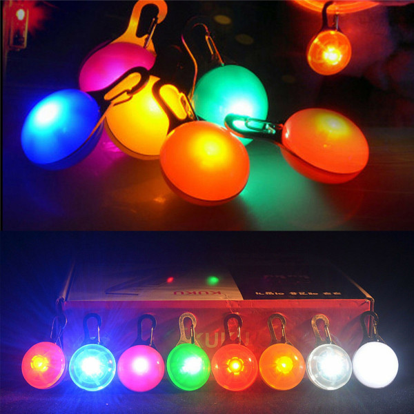Светодиодный LED фонарик для собак на ошейник Кулон брелок безопасности светящийся на поводок Multibrand Светодиодный LED фонарик для собак на ошейник Кулон брелок безопасности светящийся на поводок Multibrand
