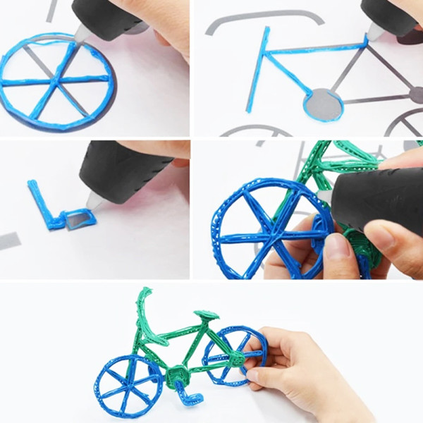 3D Ручка для дітей 3Д ручка 3-го покоління з дисплеєм LCD Pen 3 Набір з Еко Пластиком та трафаретом фіолетова 3D Ручка для дітей 3Д ручка 3-го покоління з дисплеєм LCD Pen 3 Набір з Еко Пластиком та трафаретом фіолетова