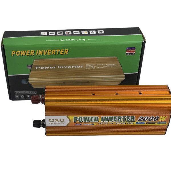 Преобразователь инвертор от аккумулятора 12V-220V Power Inverter напряжения 2000W автомобильный Преобразователь инвертор от аккумулятора 12V-220V Power Inverter напряжения 2000W автомобильный