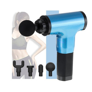 Массажер мышечный ударный ручной Аккумуляторный Массажный 4 насадки Fascial Gun для м'язів RH-320
