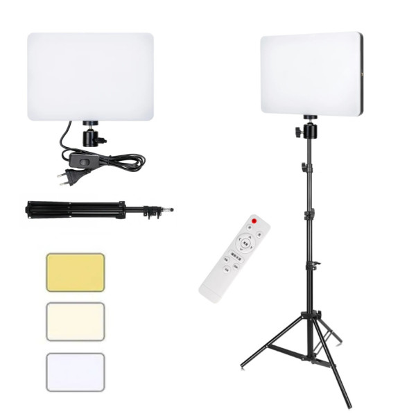 Прямоугольная LED лампа 23х16см Photography Fill Light с пультом и штативом 2м светодиодная для фото видео