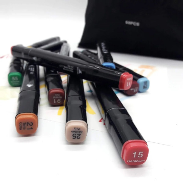 Скетч маркеры SKETCH MARKER 80 цветов Набор двусторонних маркеров на спиртовой основе для архитектора