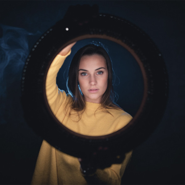 Кольцевая светодиодная LED лампа Ring Light RL-14 Набор блогера визажиста для фото и видео Селфи кольцо 36 см
