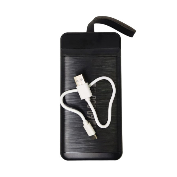 Повербанк QC60 60000 мАч Powerbank для зарядки телефона мощный Lightning Type-C Micro USB с фонариком