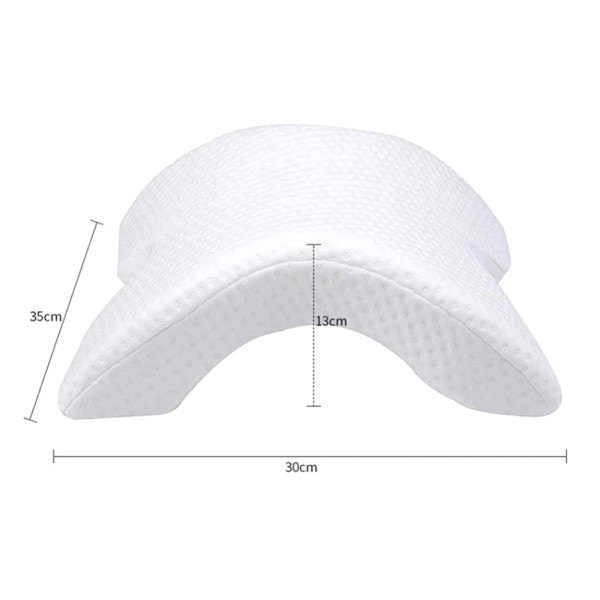 Ортопедическая Подушка туннель с памятью Memory Foam Pillow с тоннелем для руки для шеи с пеной Белая