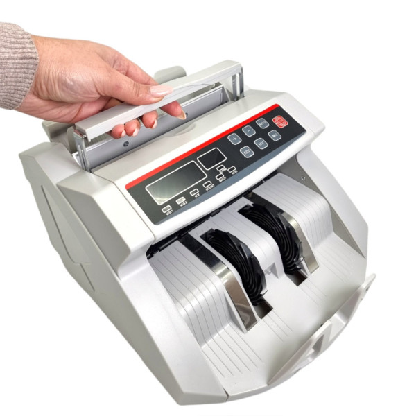 Счетная машинка с детектором валют Bill Counter 2108 UV\MG Счетчик банкнот с двойной детекцией серый Счетная машинка с детектором валют Bill Counter 2108 UV\MG Счетчик банкнот с двойной детекцией серый