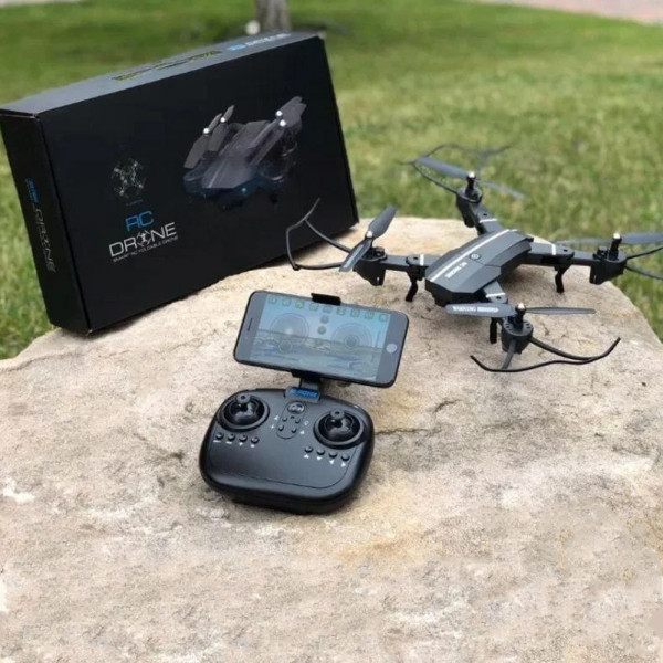 Квадрокоптер селфи-дрон складной RC DRON с Full HD WiFi камерой 8МП дрон Радиоуправляемый компактный с пультом