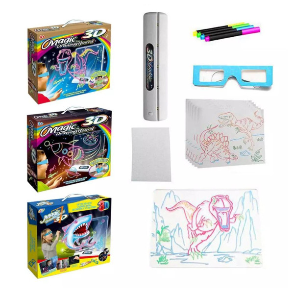 Доска для рисования с эффектом 3D Magic Drawing Board Планшет для детей 3д Набор для детского творчества Доска для рисования с эффектом 3D Magic Drawing Board Планшет для детей 3д Набор для детского творчества