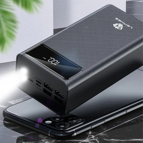 Повербанк 40000 mAh Power bank Портативный PX491 Зарядное устройство для телефона Lightning Type-C 4 USB