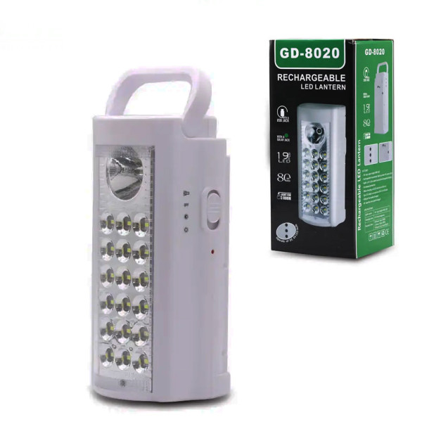 Переносной фонарь ручной аккумуляторный GD-8020 светодиодный с USB зарядкой для телефона Power bank Переносной фонарь ручной аккумуляторный GD-8020 светодиодный с USB зарядкой для телефона Power bank