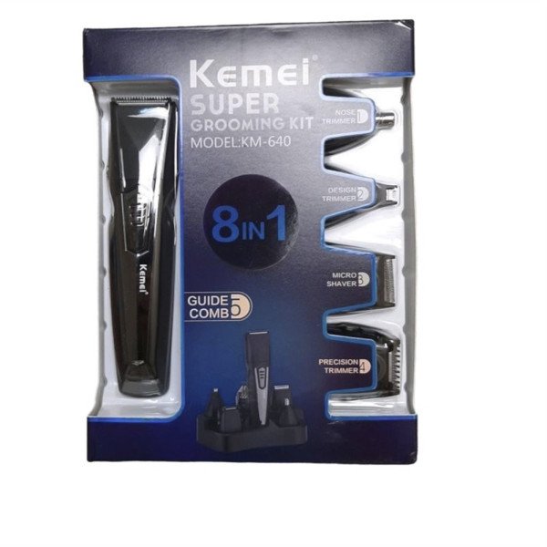 Машинка для стрижки Kemei KM-640 8 в 1 триммер бритва Беспроводная аккумуляторная для стрижки волос и бороды Машинка для стрижки Kemei KM-640 8 в 1 триммер бритва Беспроводная аккумуляторная для стрижки волос и бороды
