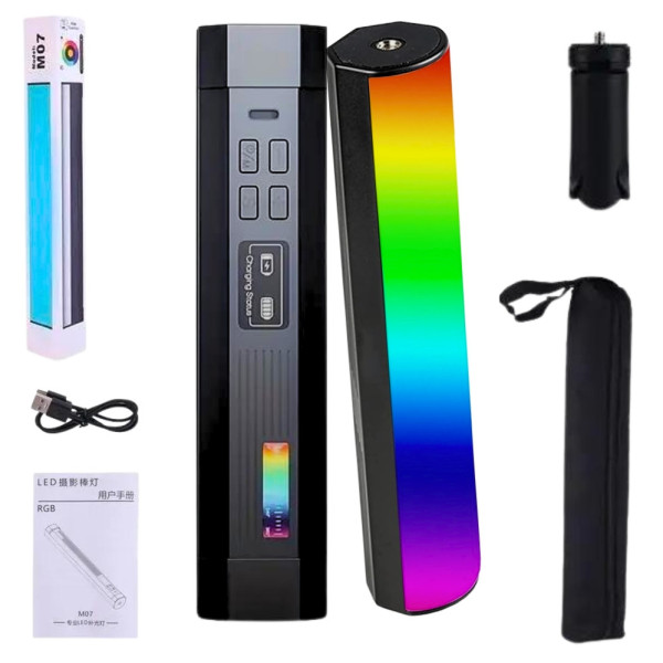 Аккумуляторный Led видеосвет RGB Stick M07 светодиодная беспроводная лампа палка для фото и видео Аккумуляторный Led видеосвет RGB Stick M07 светодиодная беспроводная лампа палка для фото и видео