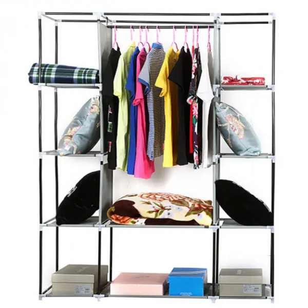 Тканевый шкаф для хранения одежды и обуви складная полка органайзер Storage Wardrobe 88130 каркасный стеллаж