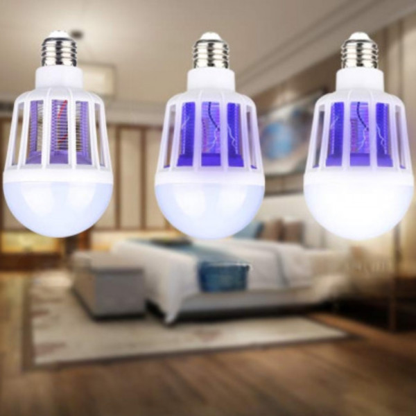 Лампа Светодиодная от комаров Зап Лайт LED Лампочка уничтожитель насекомых 9W Ловушка Антимоскитная Лампа Светодиодная от комаров Зап Лайт LED Лампочка уничтожитель насекомых 9W Ловушка Антимоскитная