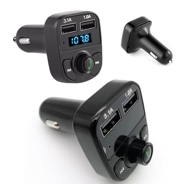 Авто FM трансмиттер Блютуз Модулятор MP3 ЮСБ для авто Earldom ET-M29 2 usb громкая связь черный Авто FM трансмиттер Блютуз Модулятор MP3 ЮСБ для авто Earldom ET-M29 2 usb громкая связь черный