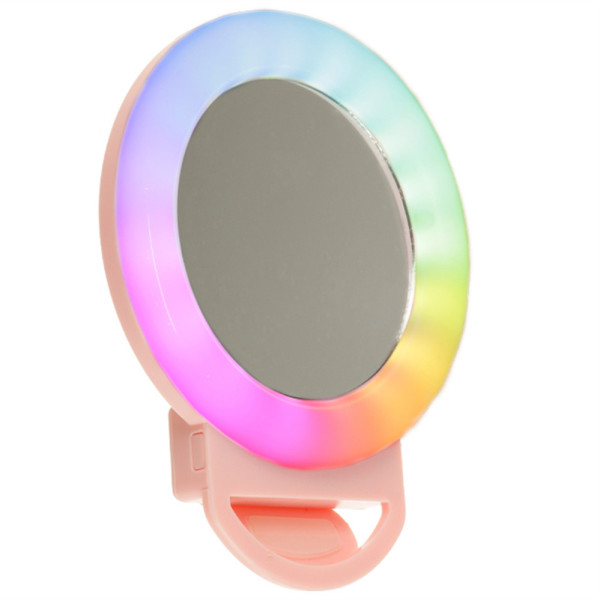 Лампа кольцевая  RGB многоцветная 11,5 см A4S для фото и видеосъемки с креплением прищепкой