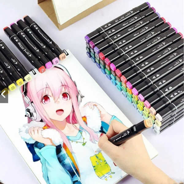 Скетч маркеры SKETCHMARKER 60 цветов Набор для рисования и дизайна двусторонних маркеров на спиртовой основе Скетч маркеры SKETCHMARKER 60 цветов Набор для рисования и дизайна двусторонних маркеров на спиртовой основе