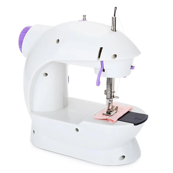 Швейная ручная мини машинка 4 в 1 Mini Sewing Machine SM-202А Домашняя компактная настольная портативная 220V