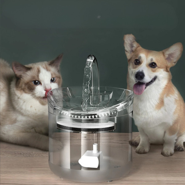 Поїлка фонтан Pet Fountain 1,5л для домашніх тварин автоматична зі змінним фільтром