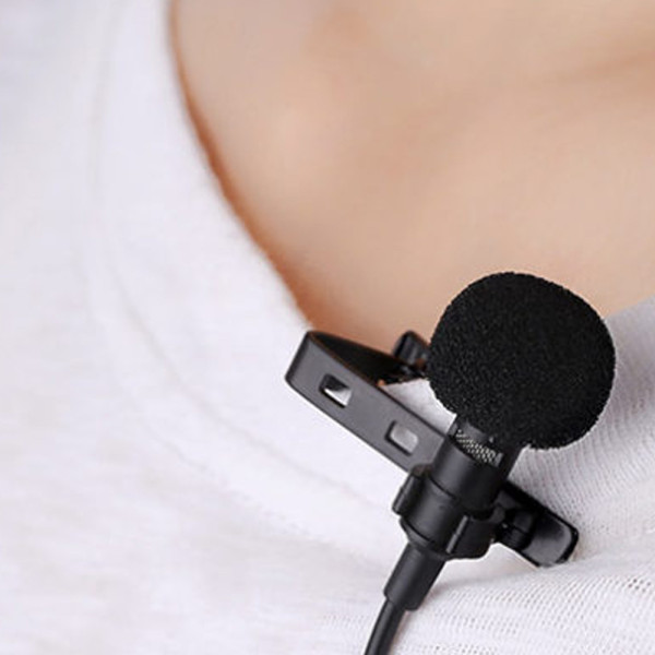 Микрофон петличный для записи звука Петличка блогерская для смартфона Mic M-01 jack 3.5 мм с клипсой стерео