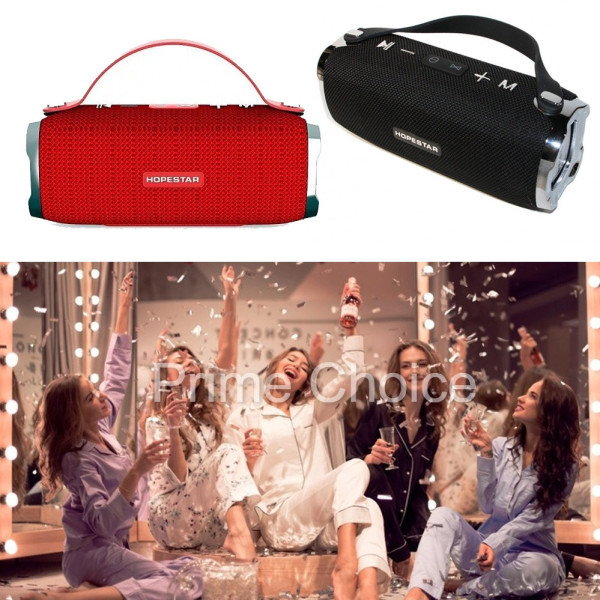 Портативная беспроводная Bluetooth колонка Hopestar H24 (Серая). Мощная, USB, FM, стерео акустика. Спикерфон