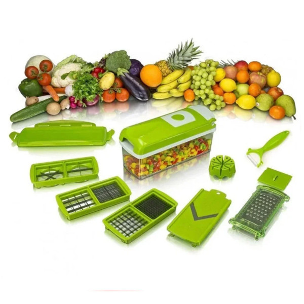 Овощерезка мультислайсер Nicer Dicer Plus ручной измельчитель для овощей и фруктов Терка шинковка 11 в 1