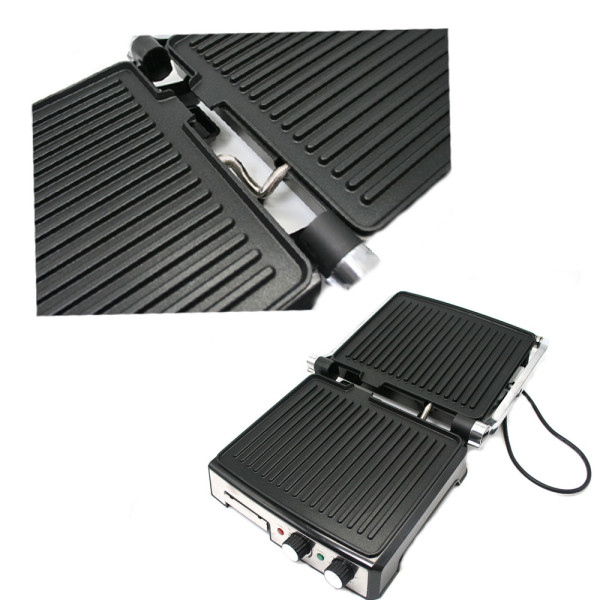 Контактный гриль электрический прижимной с таймером z.e.pline 3500W ZP-057 панини электрогриль