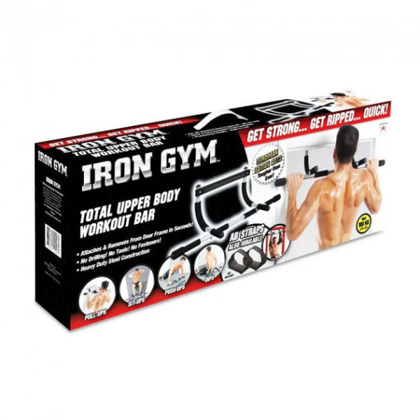 Домашний турник тренажер брусья Турник-тренажер дверной Iron Gym 3в1 Айрон Жим