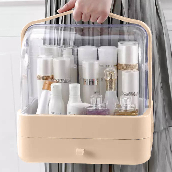 Органайзер для косметики настольный Бокс для хранения макияжа Cosmetic Storage Box LD-388 Розовый