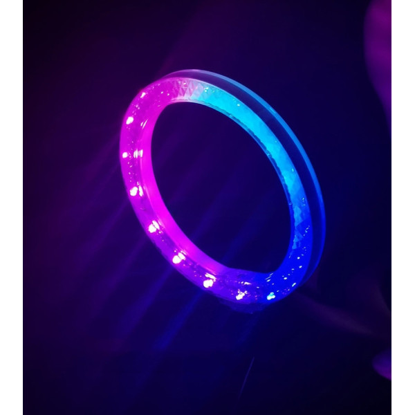 Светодиодная лампа  кольцевая 3D RGB 33 см цветная двухсторонняя LED Селфи кольцо для фото блогеров от usb