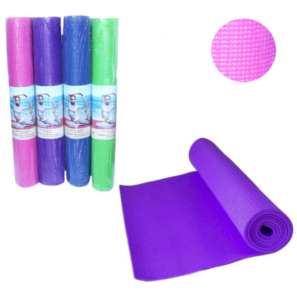 Коврик для йоги и фитнеса Yoga Mat 8 мм однотонный каремат спортивный