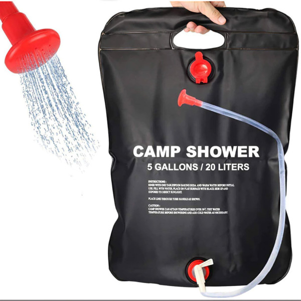 Переносной походный мобильный душ портативный для дачи и кемпинга Camp Shower на 20 литров черный Переносной походный мобильный душ портативный для дачи и кемпинга Camp Shower на 20 литров черный