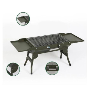 Мангал чемодан переносной BBQ Grill 1068G Портативный садовый складной гриль барбекю из металлического сплава