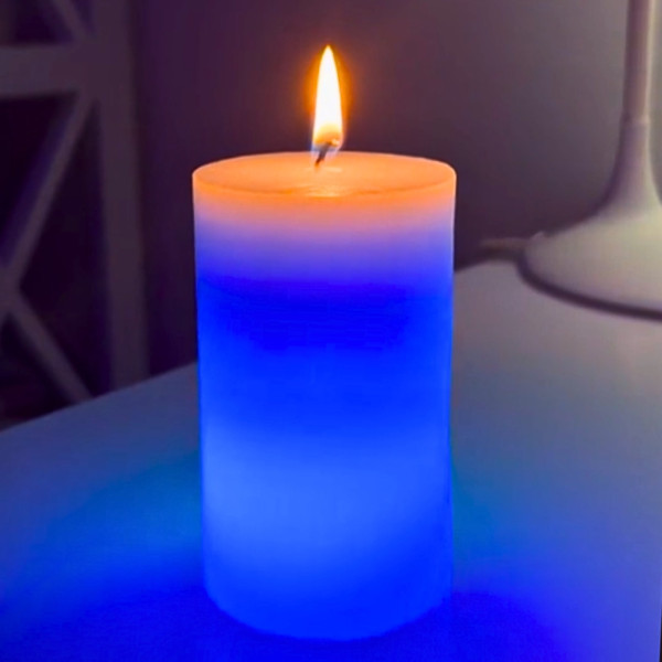 Свеча из воска с подсветкой светодиодная хамелеон Candled Magic LED меняющая цвет декоративная