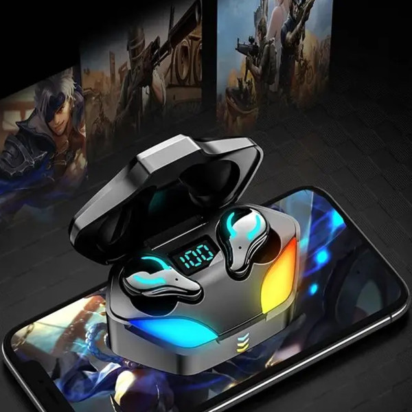 Наушники беспроводные Х1 Blutooth игровые RGB с подсветкой и микрофоном два режима воспроизведения
