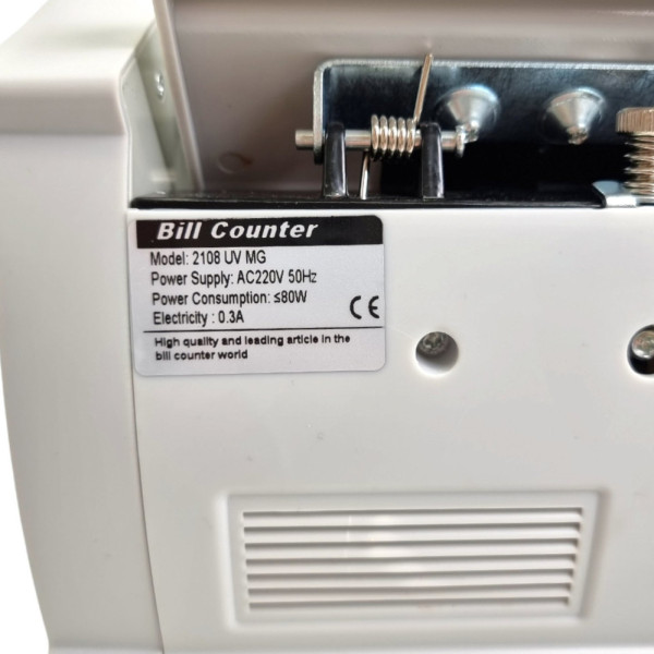 Счетная машинка с детектором валют Bill Counter 2108 UV\MG Счетчик банкнот с двойной детекцией серый Счетная машинка с детектором валют Bill Counter 2108 UV\MG Счетчик банкнот с двойной детекцией серый