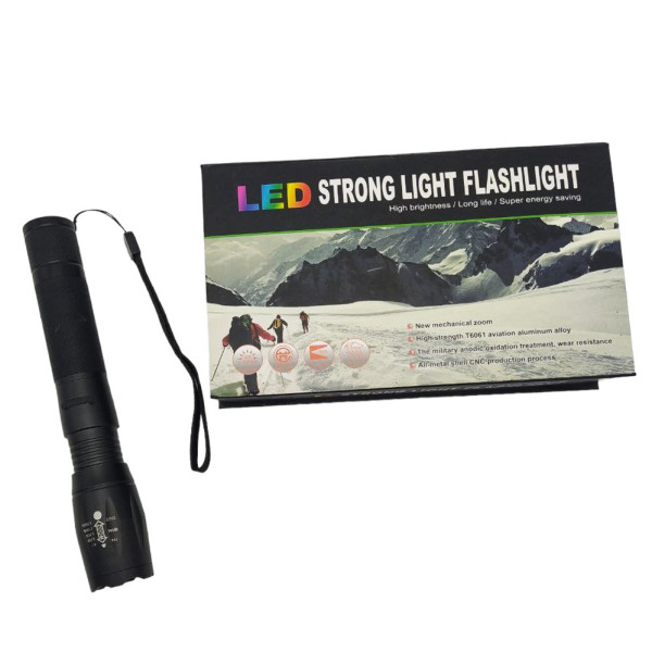 Фонарь ручной аккумуляторный STRONG LIGHT FLASHLIGHT 6061 фонарик с фокусировкой луча в металлическом корпусе Фонарь ручной аккумуляторный STRONG LIGHT FLASHLIGHT 6061 фонарик с фокусировкой луча в металлическом корпусе