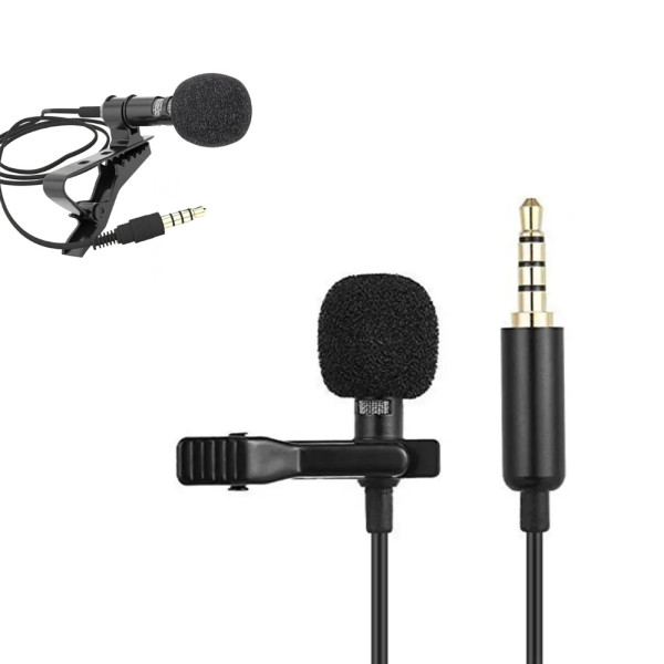 Микрофон петличный Петличка блогерская для смартфона камеры ПК андроид jack 3.5 мм с клипсой стерео