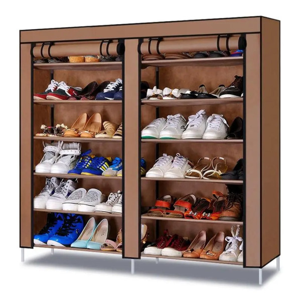 Тканевый шкаф для хранения обуви складная полка органайзер Shoe Cabinet каркасный стеллаж в прихожую