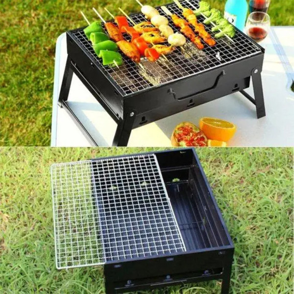 Мангал гриль валіза складана переносна BBQ розбірна портативна з гратами для пікніка 44х30х8см Мангал гриль валіза складана переносна BBQ розбірна портативна з гратами для пікніка 44х30х8см