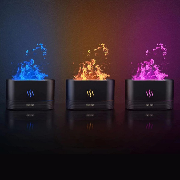 Увлажнитель воздуха аромадифузор с эффектом пламени и RGB подсветкой аромалампа от usb