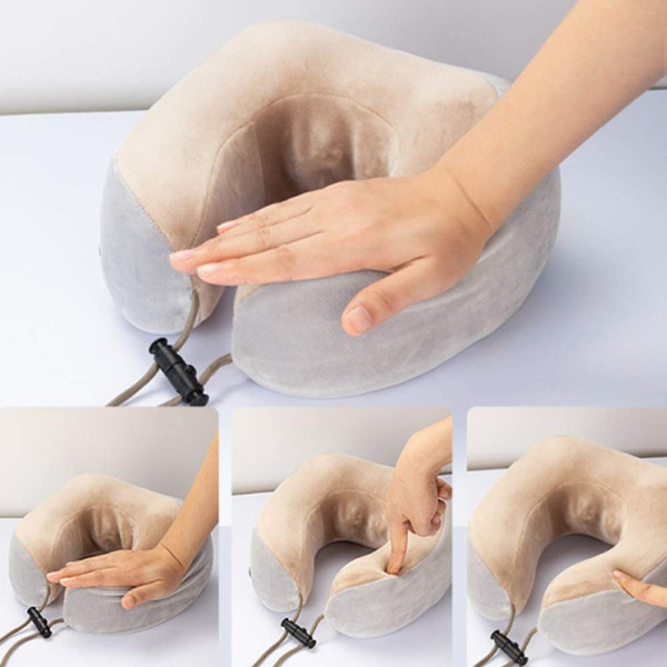 Массажная подушка для шеи U Shaped Massage Pillow Brown Массажер подкова ИК подогрев вибрация массаж роликовая Массажная подушка для шеи U Shaped Massage Pillow Brown Массажер подкова ИК подогрев вибрация массаж роликовая