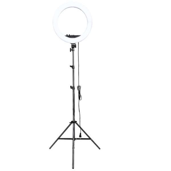 Кольцевая лампа RL-18 II 512 LED со штативом чехлом Кольцевое освещение для съемки набор блогера