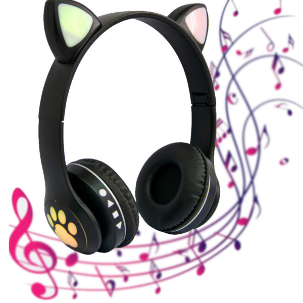 Наушники с ушками беспроводные Cat Ear VZV-23M детские наушники кошачьи ушки с микрофоном