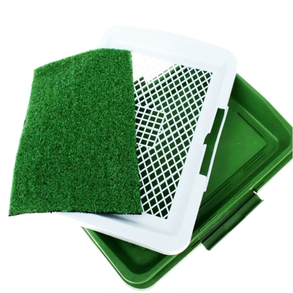 Туалет для собак трёхъярусный Puppy Potty Pad лоток для домашних животных с травой и решеткой 47х34х6см Туалет для собак трёхъярусный Puppy Potty Pad лоток для домашних животных с травой и решеткой 47х34х6см