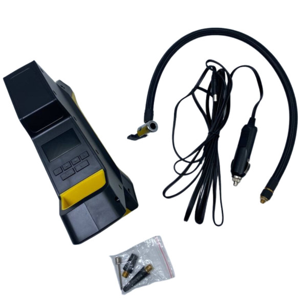 Компресор для підкачки шин Air Pump c1809-1 автомобільний насос від прикурювача з дисплеєм і ліхтарем