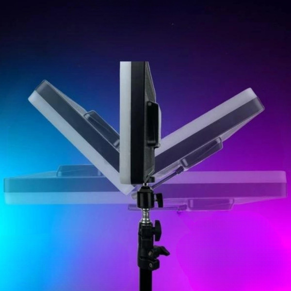 Светодиодная прямоугольная лампа 23х16см RGB F99 с пультом и штативом 2м студийный свет для фото и видеосъёмок