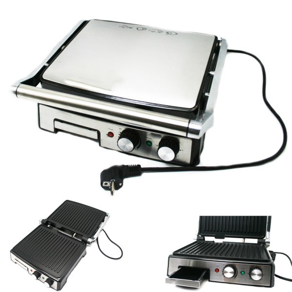 Контактный гриль электрический прижимной с таймером z.e.pline 3500W ZP-057 панини электрогриль